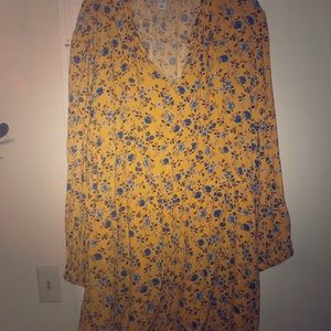 Old Navy golden floral sun dress
